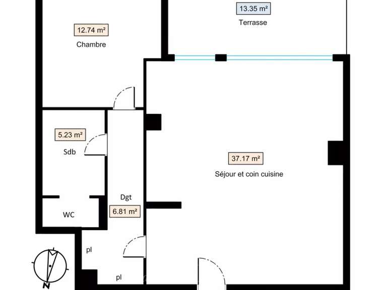Appartement avec Vue sur mer Cannes - 1 chambre - 61m²