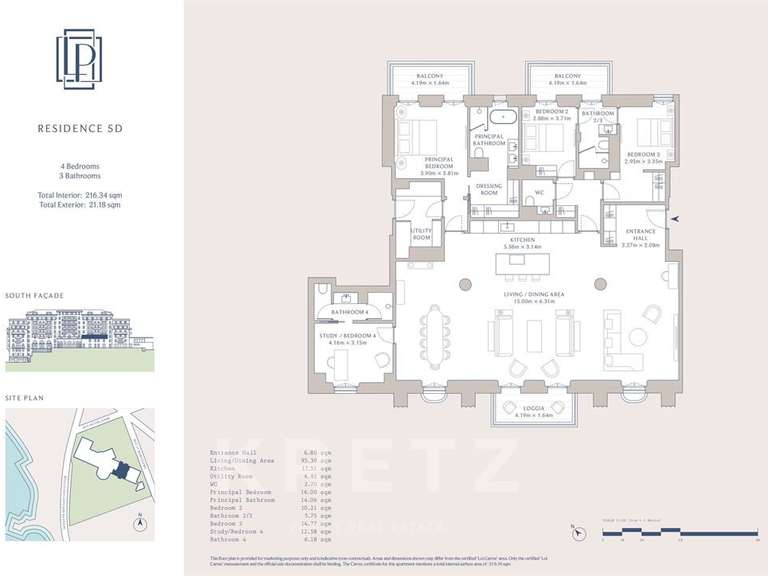 Appartement avec Vue sur mer Cap-d-antibes - 4 chambres - 216m²