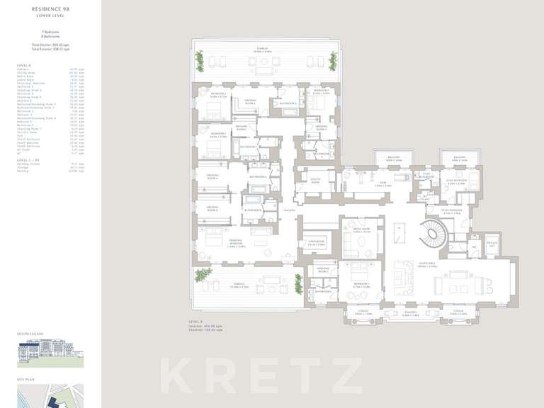 Appartement Cap-d-antibes - 7 chambres - 903m²