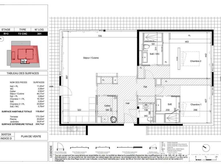 Appartement Castelnau-le-Lez - 2 chambres - 118m²