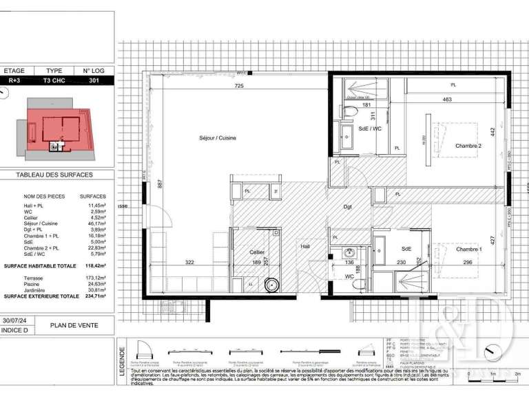 Appartement Castelnau-le-Lez - 2 chambres - 118m²