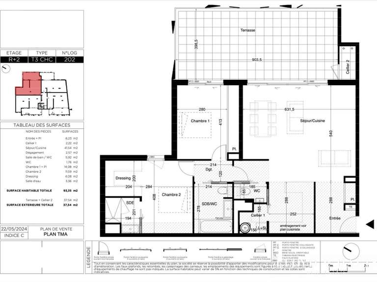 Appartement Castelnau-le-Lez - 2 chambres - 93m²