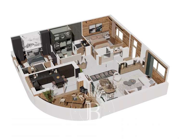 Appartement Chamonix-Mont-Blanc - 3 chambres - 112m²