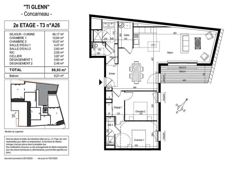 Appartement Concarneau - 2 chambres