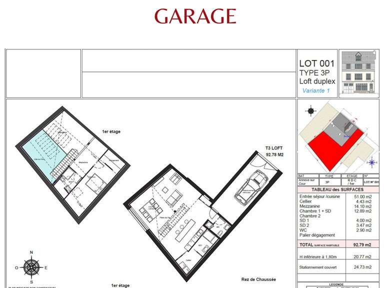 Appartement Deauville - 1 chambre - 93m²