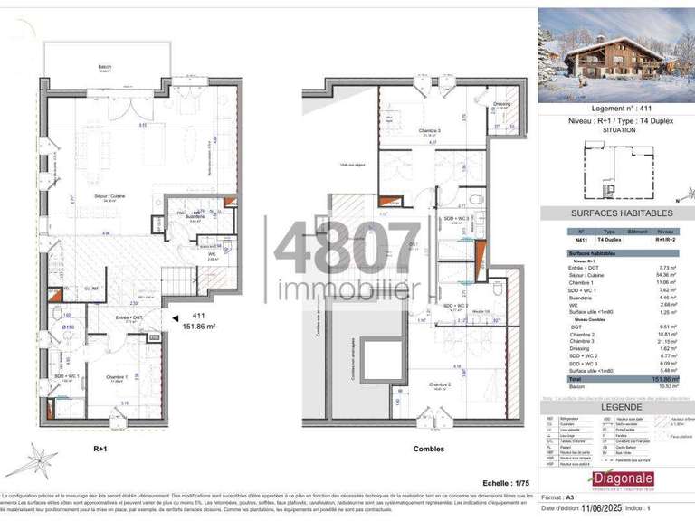 Appartement Demi-Quartier - 3 chambres