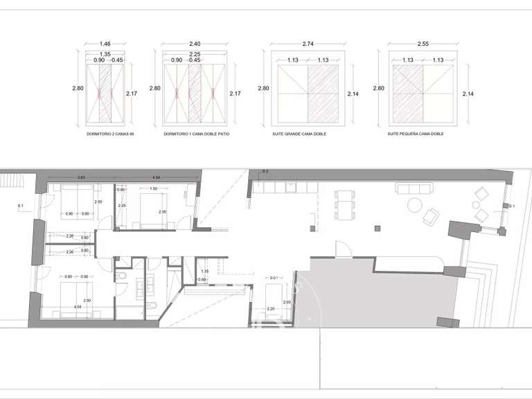 Appartement Saint-Sébastien - 4 chambres - 150m²