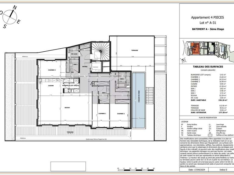 Appartement Èze - 3 chambres - 313m²