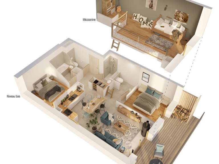 Appartement Hauteluce - 4 chambres - 131m²