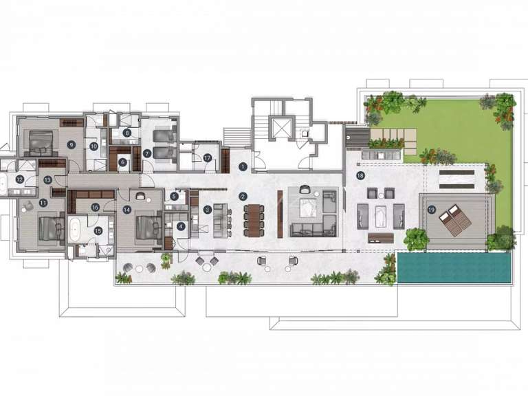Apartment Mauritius - 3 bedrooms - 344m²