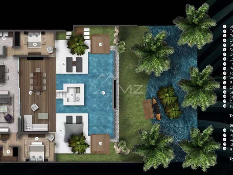 Villa Mauritius - 2 bedrooms - 213m²