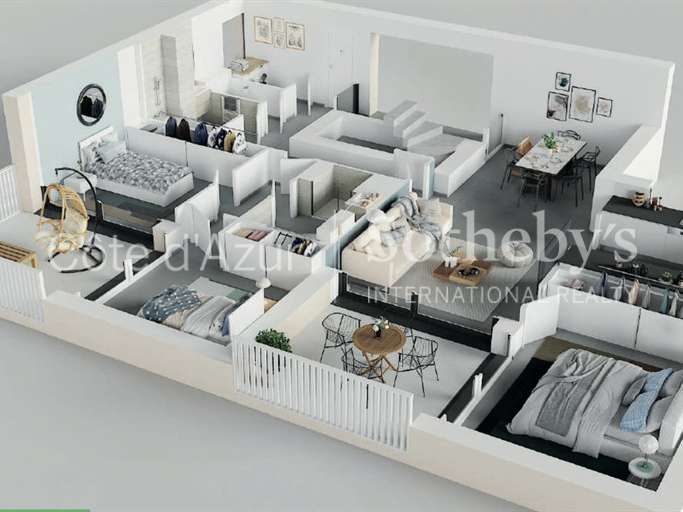 Appartement La Turbie - 3 chambres - 97m²