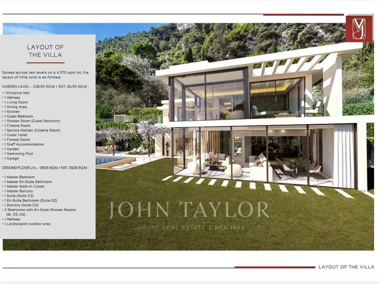 Villa avec Vue sur mer La Turbie - 370m²