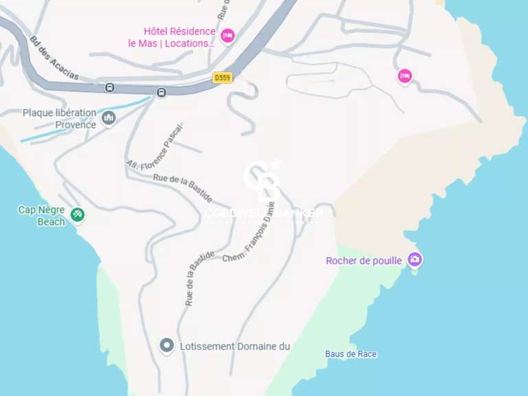 Terrain avec Vue sur mer Le Lavandou - 1666m²