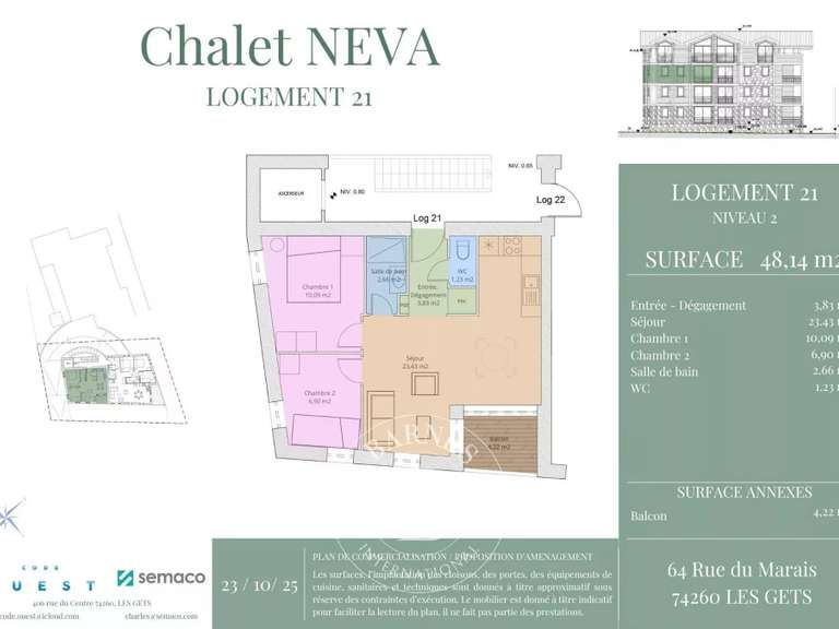 Apartment Les Gets - 2 bedrooms - 48m²