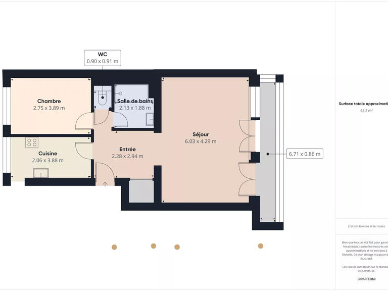 Apartment Les Sables-d'Olonne - 1 bedroom - 61m²