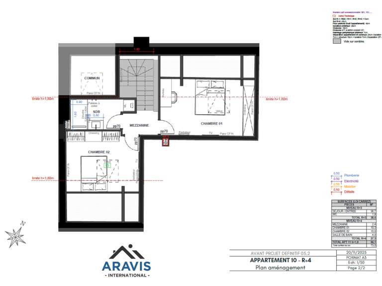 Appartement Les Villards-sur-Thônes - 3 chambres - 105m²