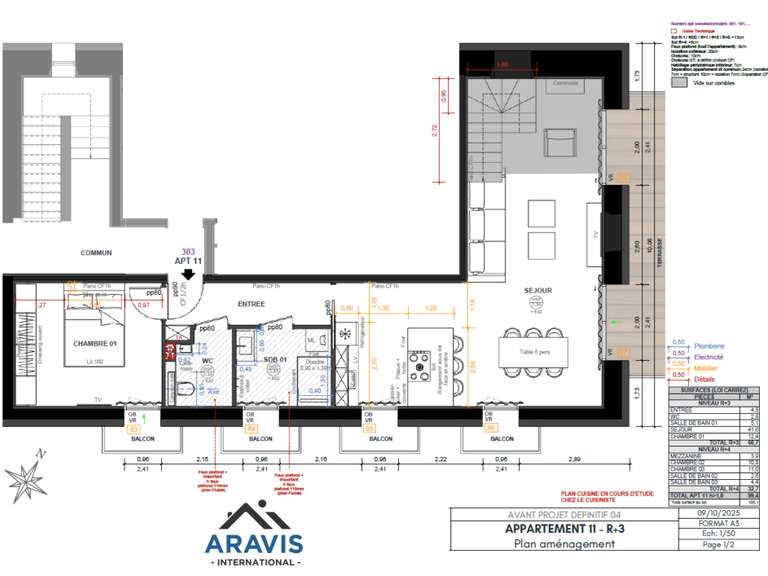 Appartement Les Villards-sur-Thônes - 3 chambres - 105m²