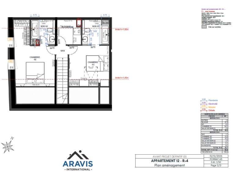 Appartement Les Villards-sur-Thônes - 3 chambres - 103m²