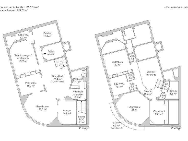 Appartement Levallois-Perret - 4 chambres - 274m²