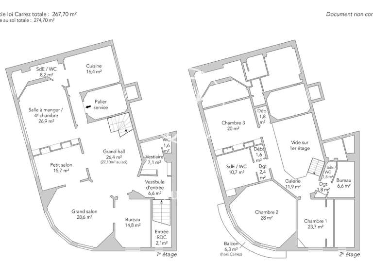 Appartement Levallois-Perret - 4 chambres - 274m²