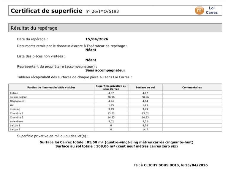 Appartement Levallois-Perret - 2 chambres - 85m²
