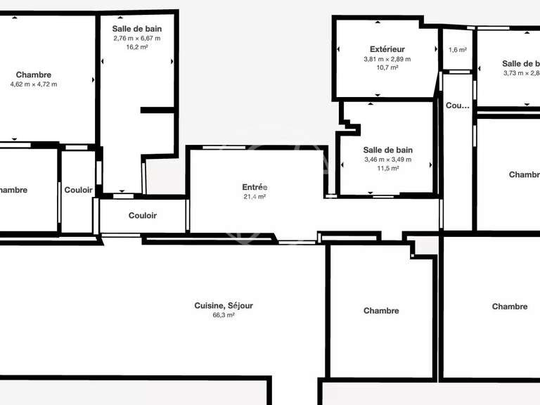 Appartement Lille - 4 chambres - 233m²