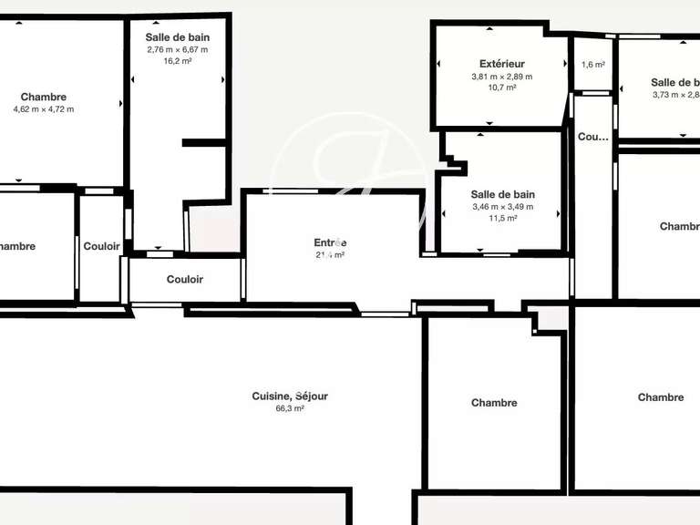 Appartement Lille - 4 chambres - 233m²