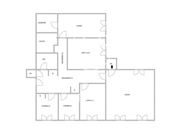 Appartement Lille - 4 chambres - 135m²
