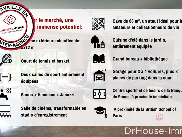 Villa Louveciennes - 5 chambres - 600m²