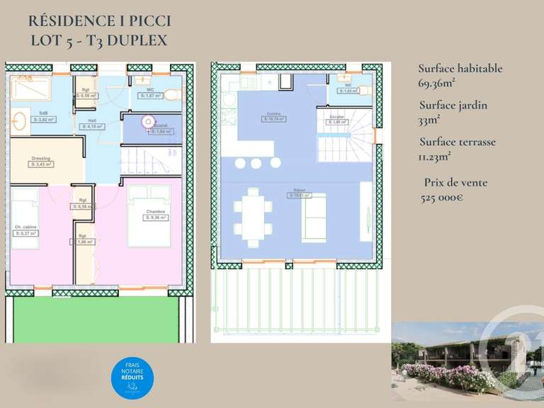 Appartement Lumio - 2 chambres - 69m²