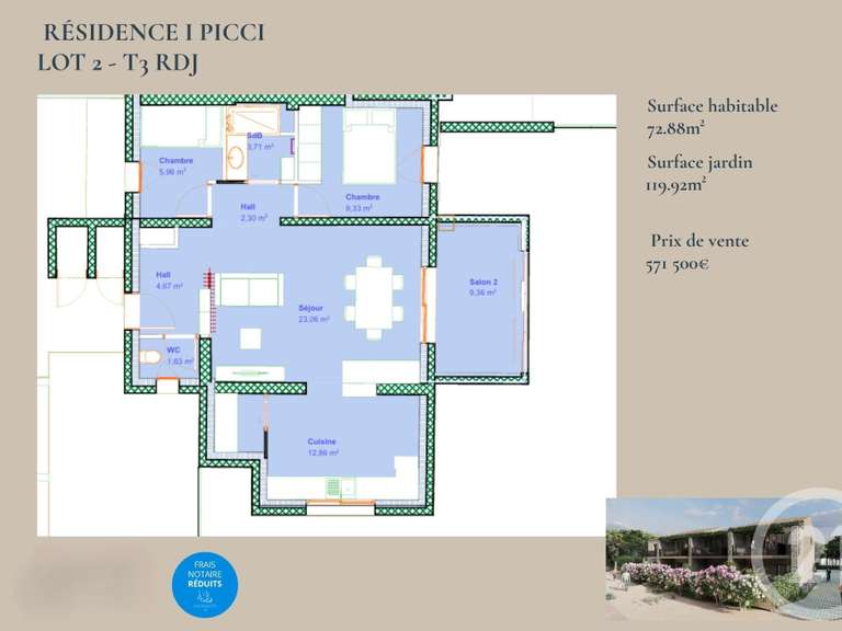 Appartement avec Vue sur mer Lumio - 2 chambres - 72m²