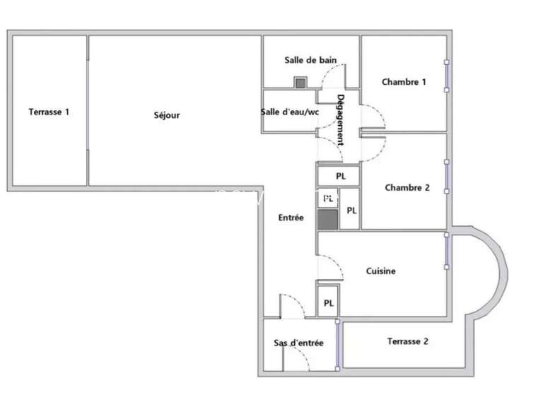 Appartement Mandelieu-la-Napoule - 2 chambres - 75m²