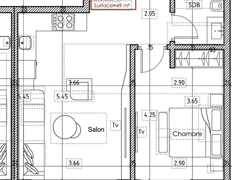 Appartement Maroc - 1 chambre - 57m²
