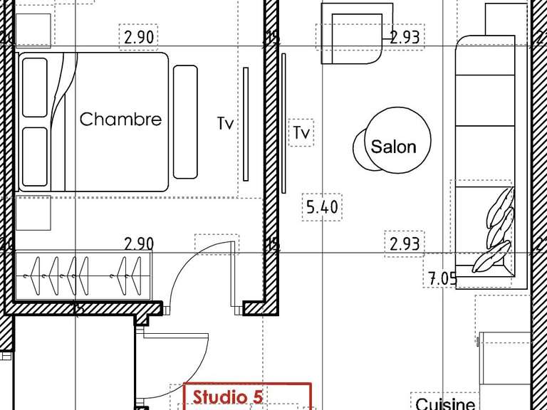 Appartement Maroc - 1 chambre - 43m²