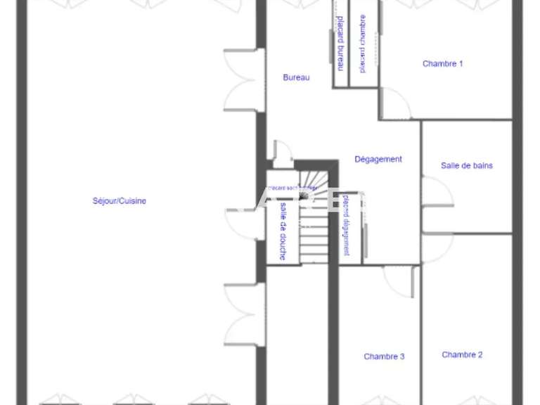 Appartement Marseille 6e - 3 chambres - 123m²