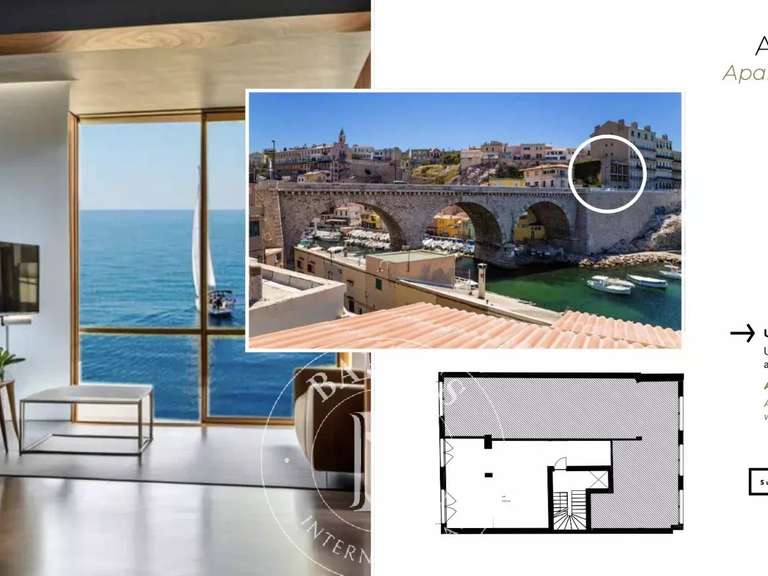 Appartement Marseille 7e - 1 chambre - 52m²