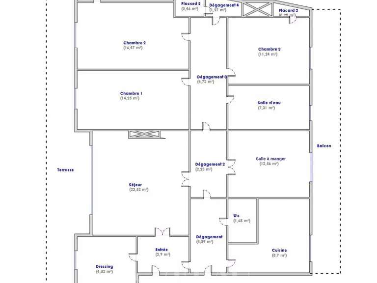 Apartment Marseille 7e - 3 bedrooms - 120m²