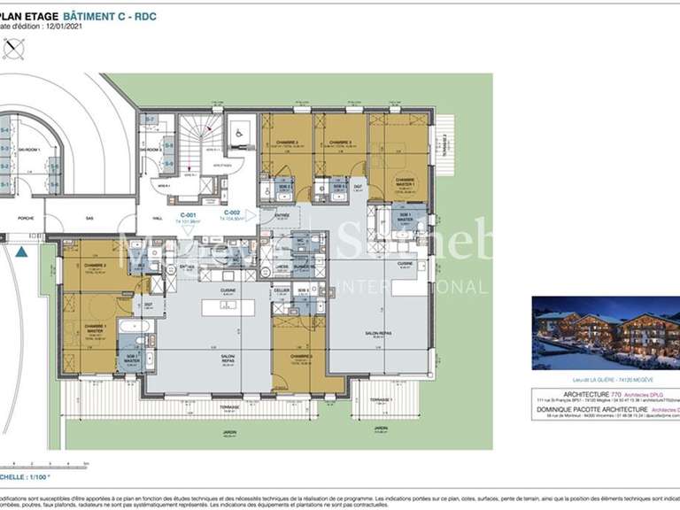 Apartment Megève - 3 bedrooms - 99m²