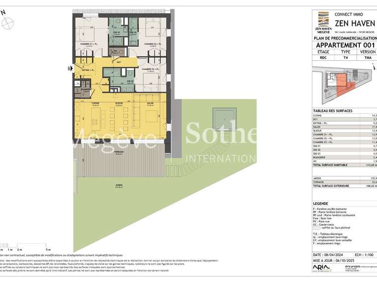 Appartement Megève - 3 chambres - 114m²