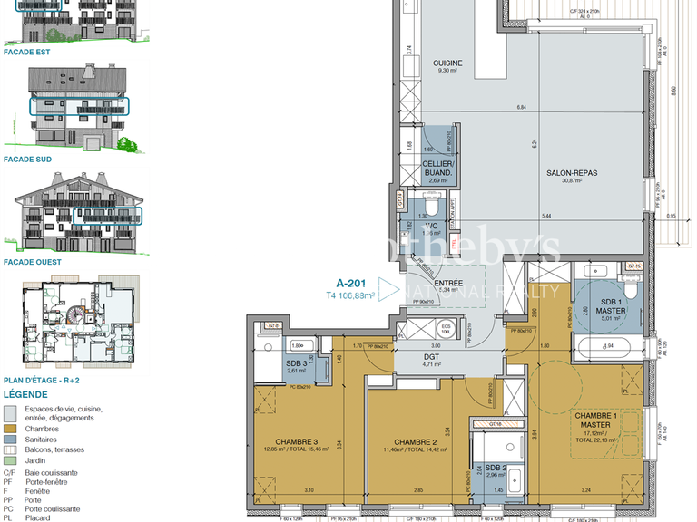 Appartement Megève - 3 chambres - 107m²