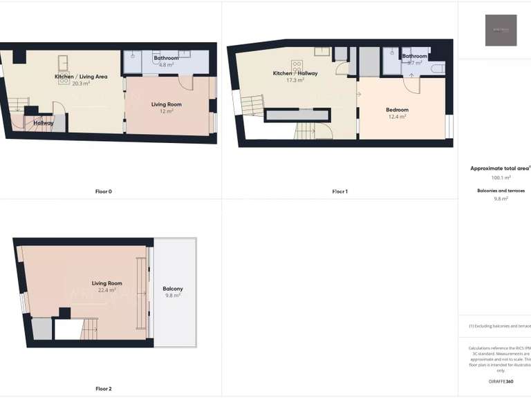 Maison avec Vue sur mer Menton - 2 chambres - 93m²