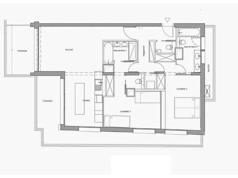 Appartement Monaco - 2 chambres - 137m²