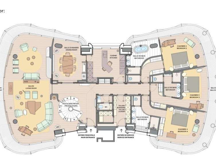 Appartement Monaco - 4 chambres - 527m²