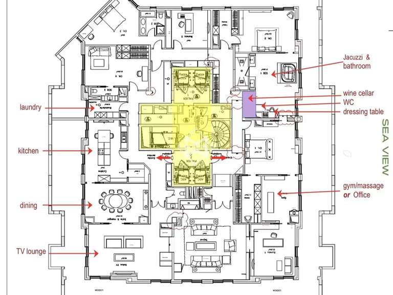 Appartement avec Vue sur mer Monaco - 4 chambres - 550m²