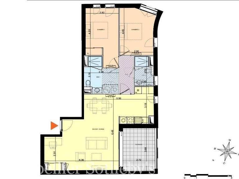 Appartement Montpellier - 2 chambres - 79m²