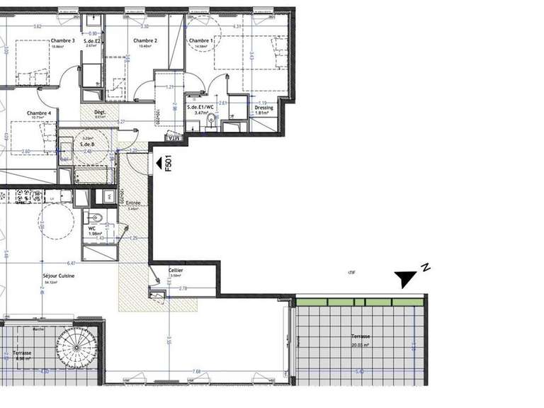 Apartment Montpellier - 4 bedrooms - 134m²