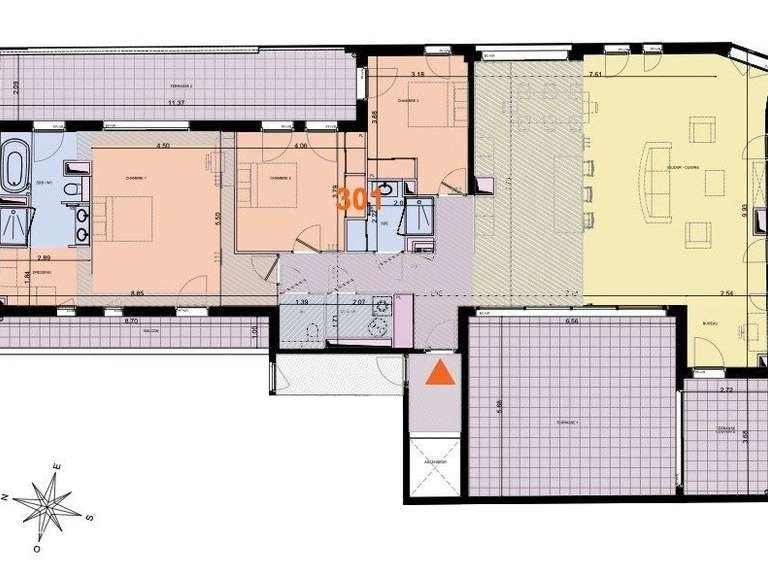 Appartement Montpellier - 3 chambres - 169m²