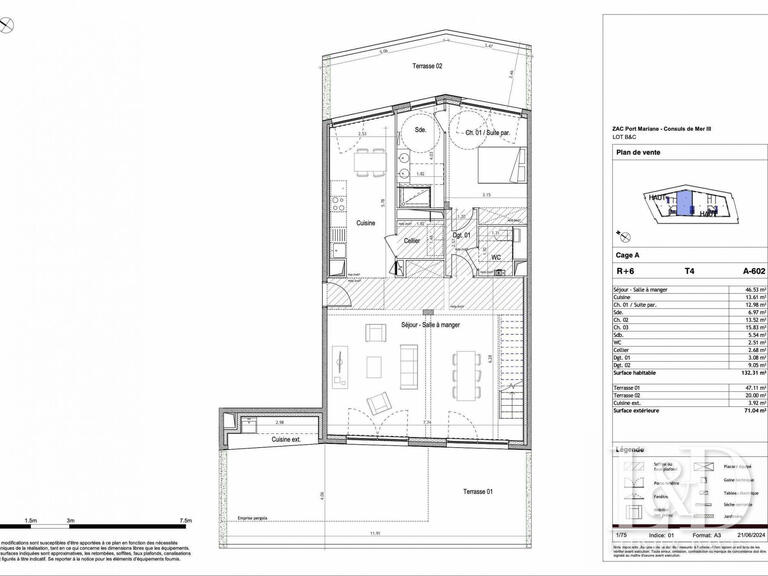Apartment Montpellier - 3 bedrooms - 132m²