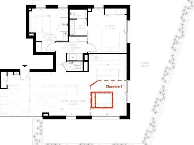 Appartement Montpellier - 3 chambres - 108m²